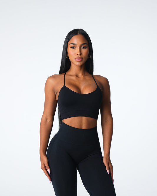 Women Black Cascade Seamless Bra - NVGTN