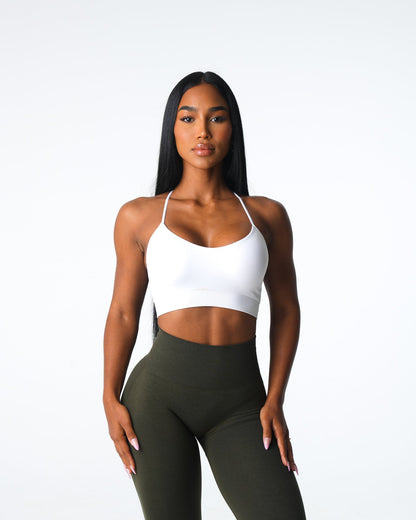 Women White Cascade Seamless Bra - NVGTN