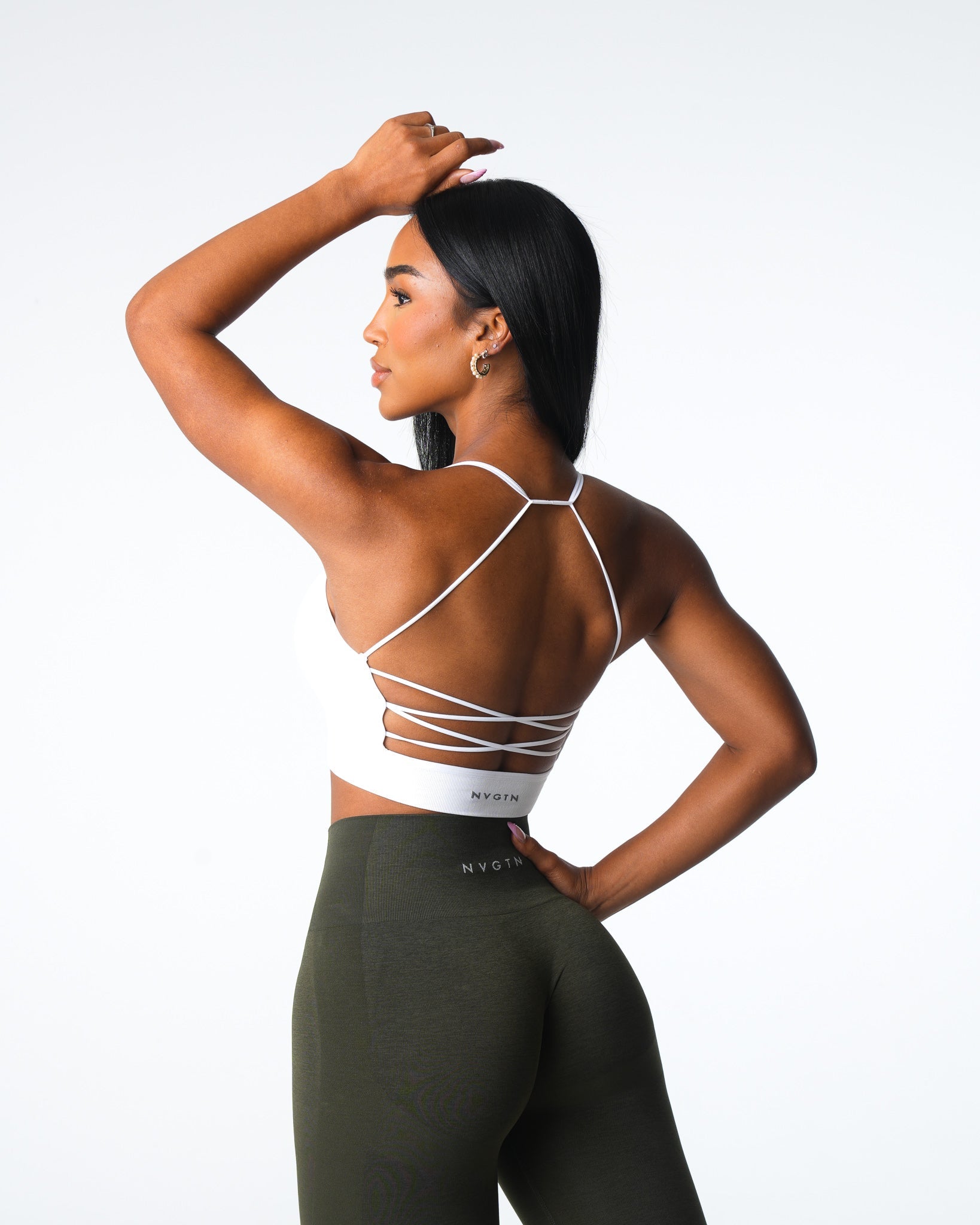 Women White Cascade Seamless Bra - NVGTN