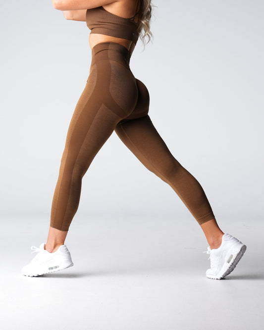 Women Mocha Performance Seamless Leggings - NVGTN