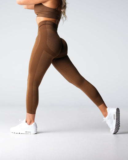Women Mocha Performance Seamless Leggings - NVGTN