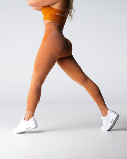Women Terracotta Contour Seamless Leggings - NVGTN