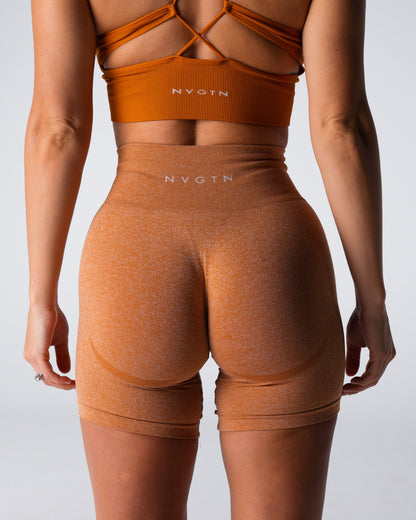 Women Terracotta Contour Seamless Shorts - NVGTN