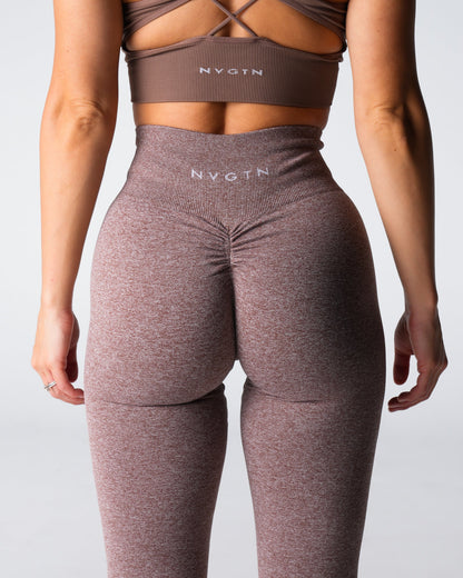 Women Cocoa Scrunch Seamless Leggings - NVGTN