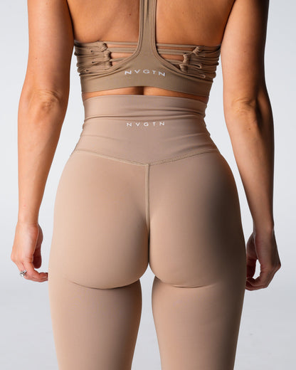 Women Beige Signature 2.0 Leggings - NVGTN