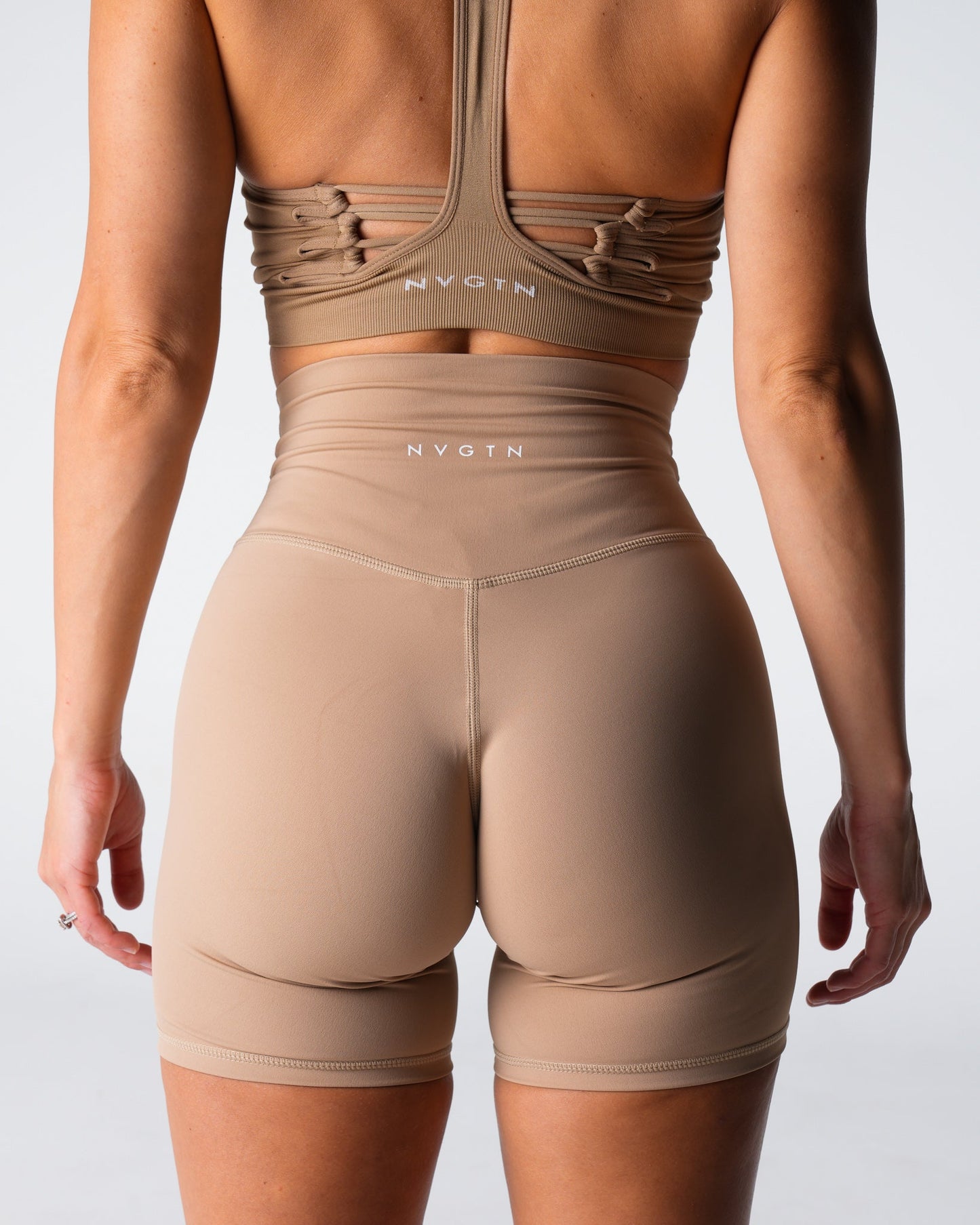 Women Beige Signature 2.0 Shorts - NVGTN