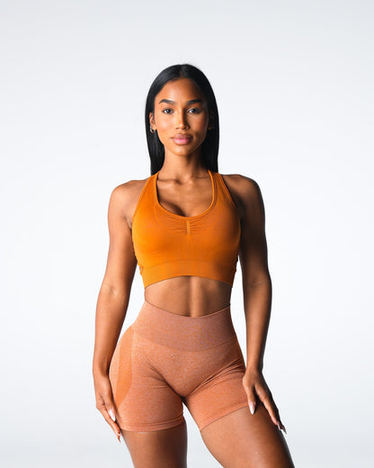 Women Terracotta Rise Seamless Bra - NVGTN