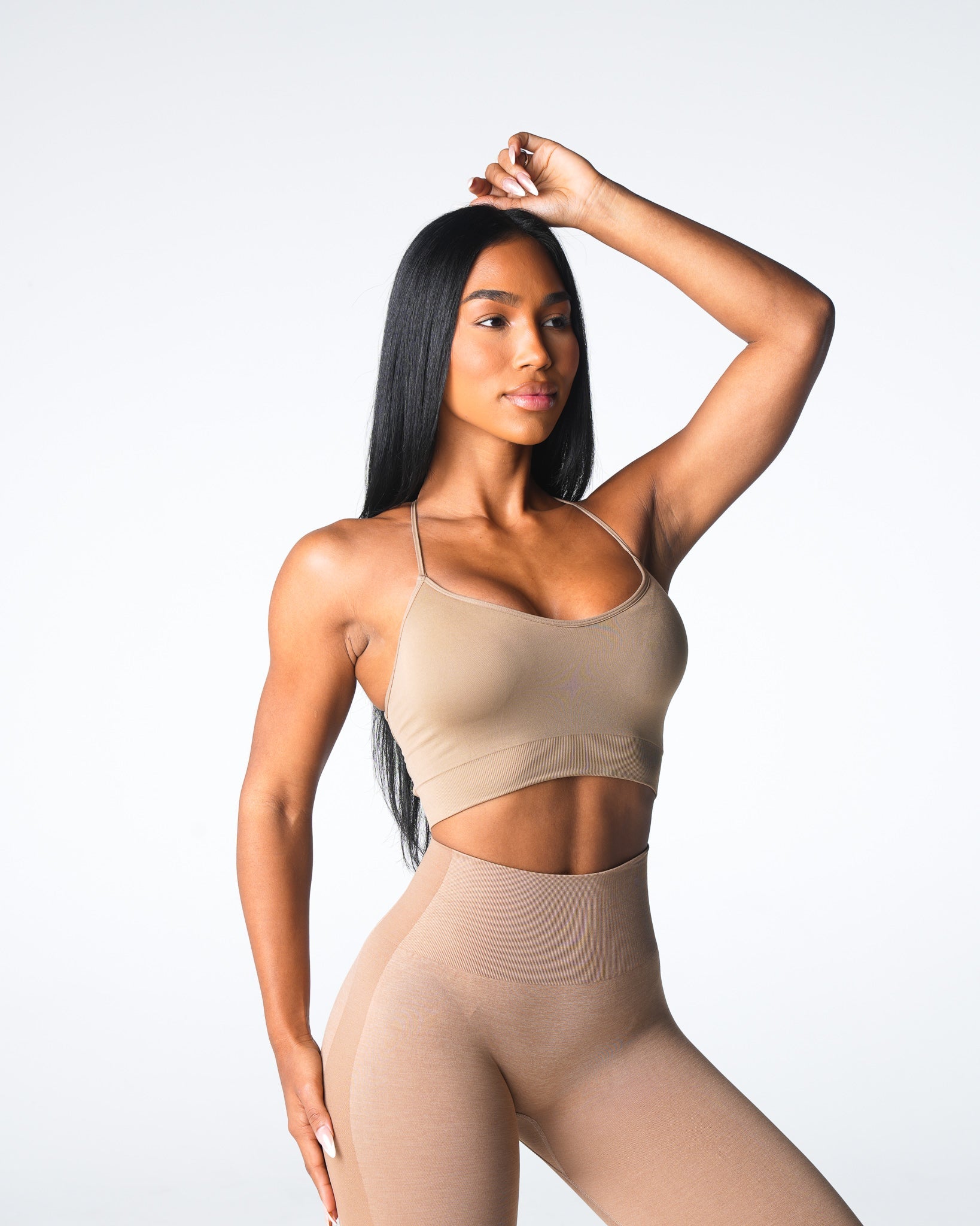 Women Beige Cascade Seamless Bra - NVGTN