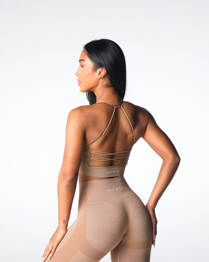 Women Beige Cascade Seamless Bra - NVGTN