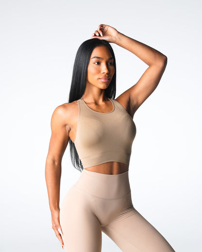 Women Beige Resilience Seamless Bra - NVGTN