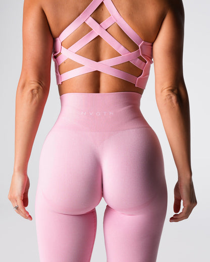 Women Baby Pink Contour Seamless Leggings - NVGTN
