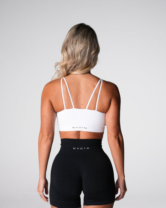 Women White Bliss Seamless Bra - NVGTN