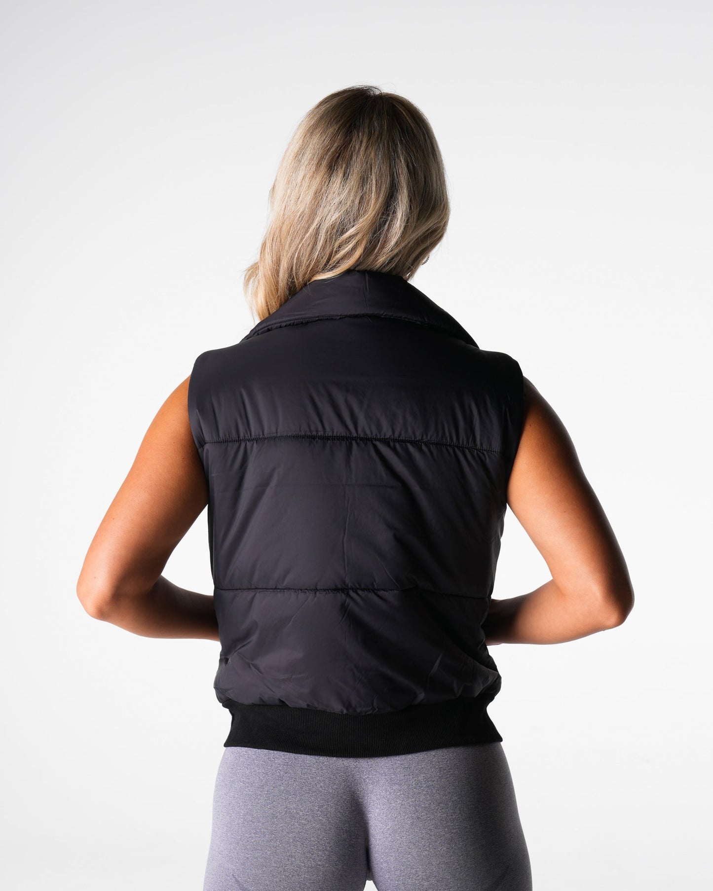 Women Black Cloud Puffer Vest - NVGTN