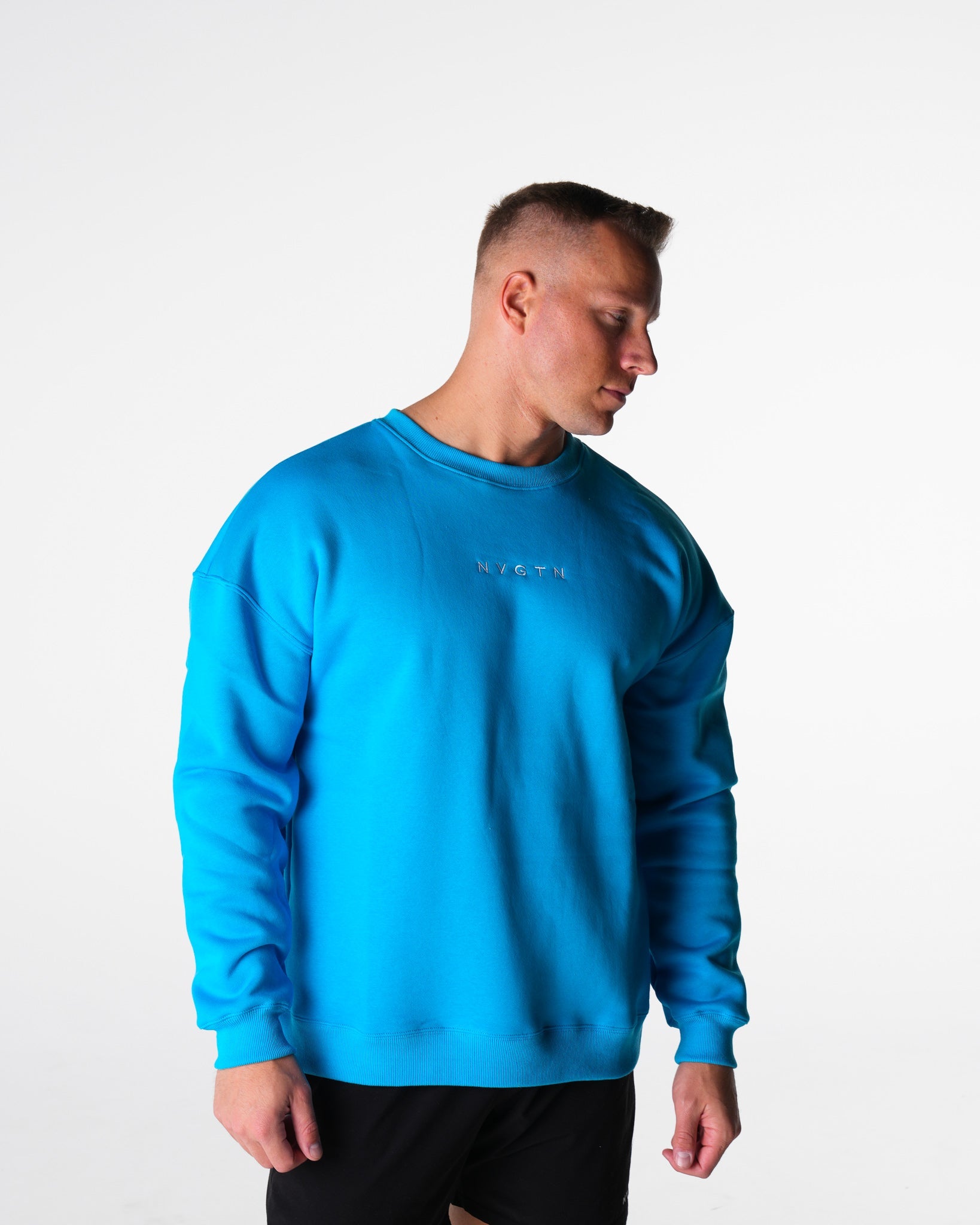 Men Oasis Blue Comfort Crew - NVGTN