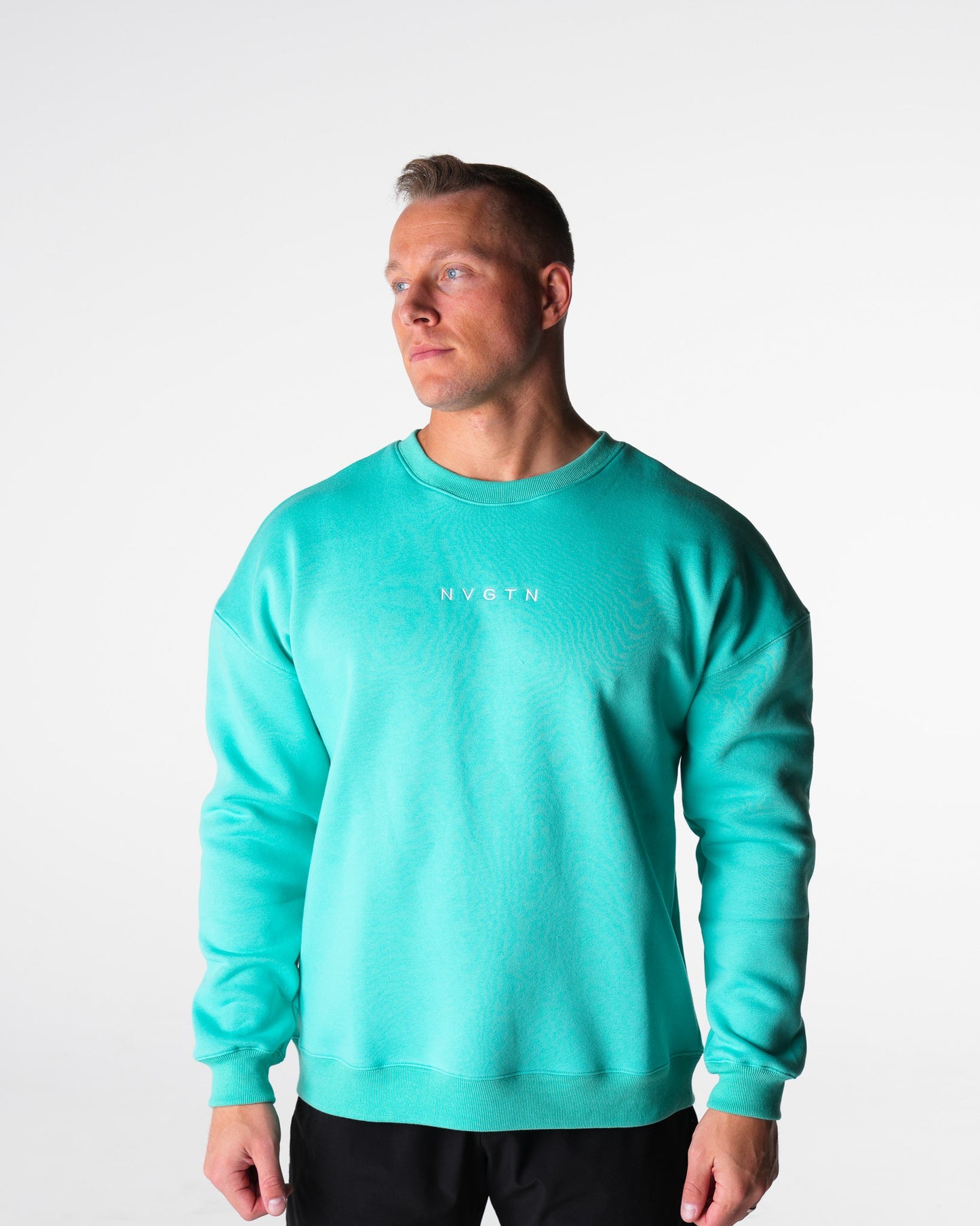 Men Turquoise Comfort Crew - NVGTN