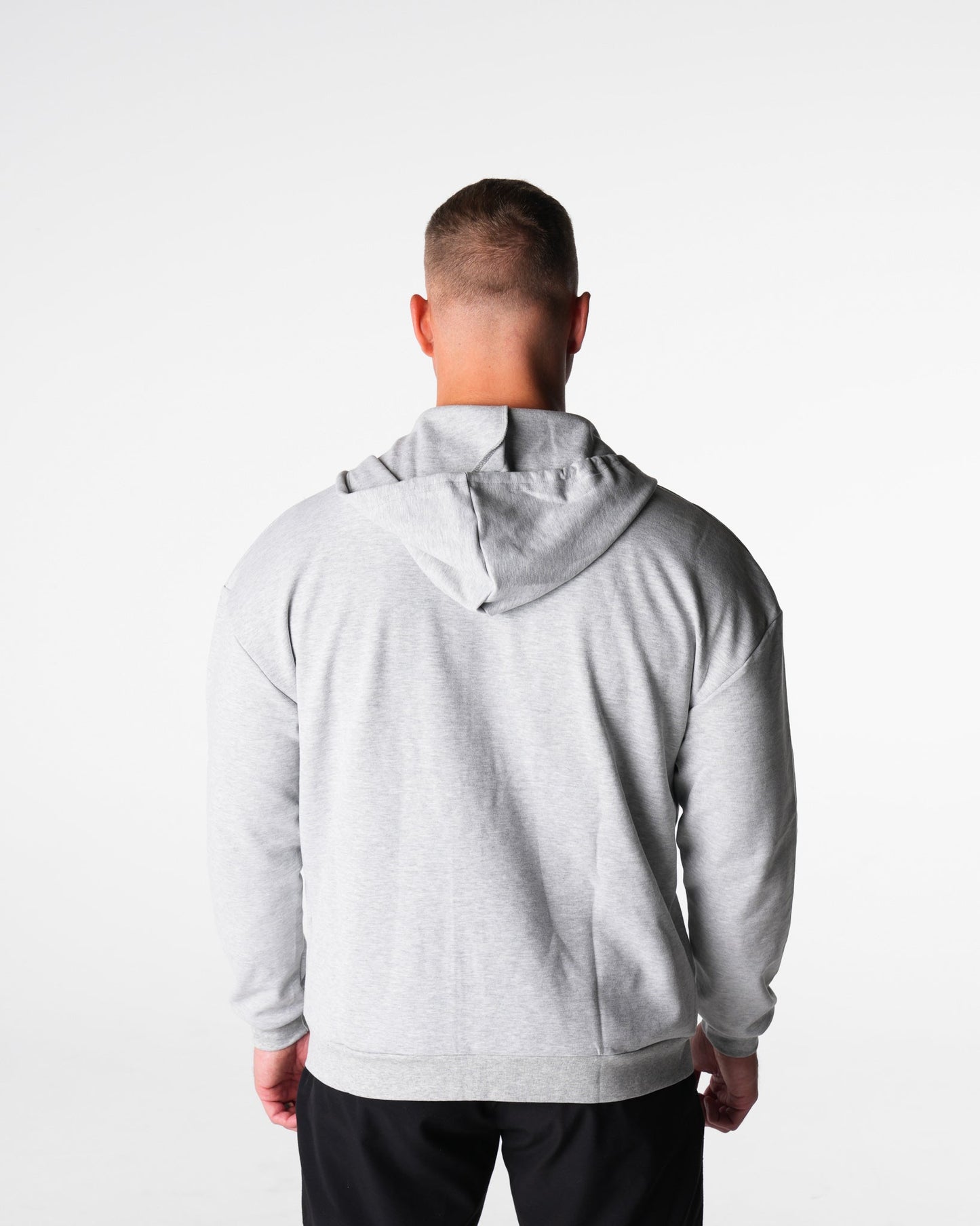 Men Light Grey Elite Full Zip Hoodie - NVGTN