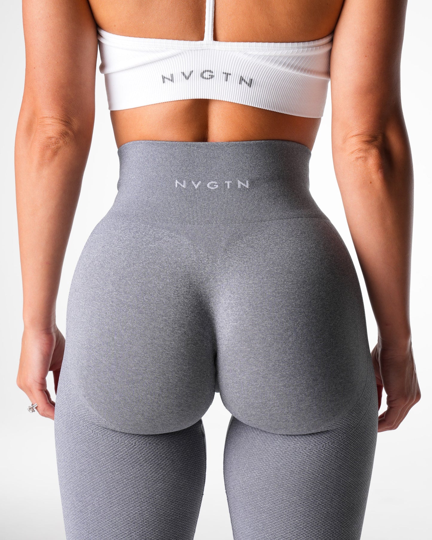 Women Grey Lift Seamless Leggings - NVGTN