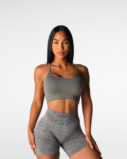Women Khaki Green Invincible Seamless Bra - NVGTN