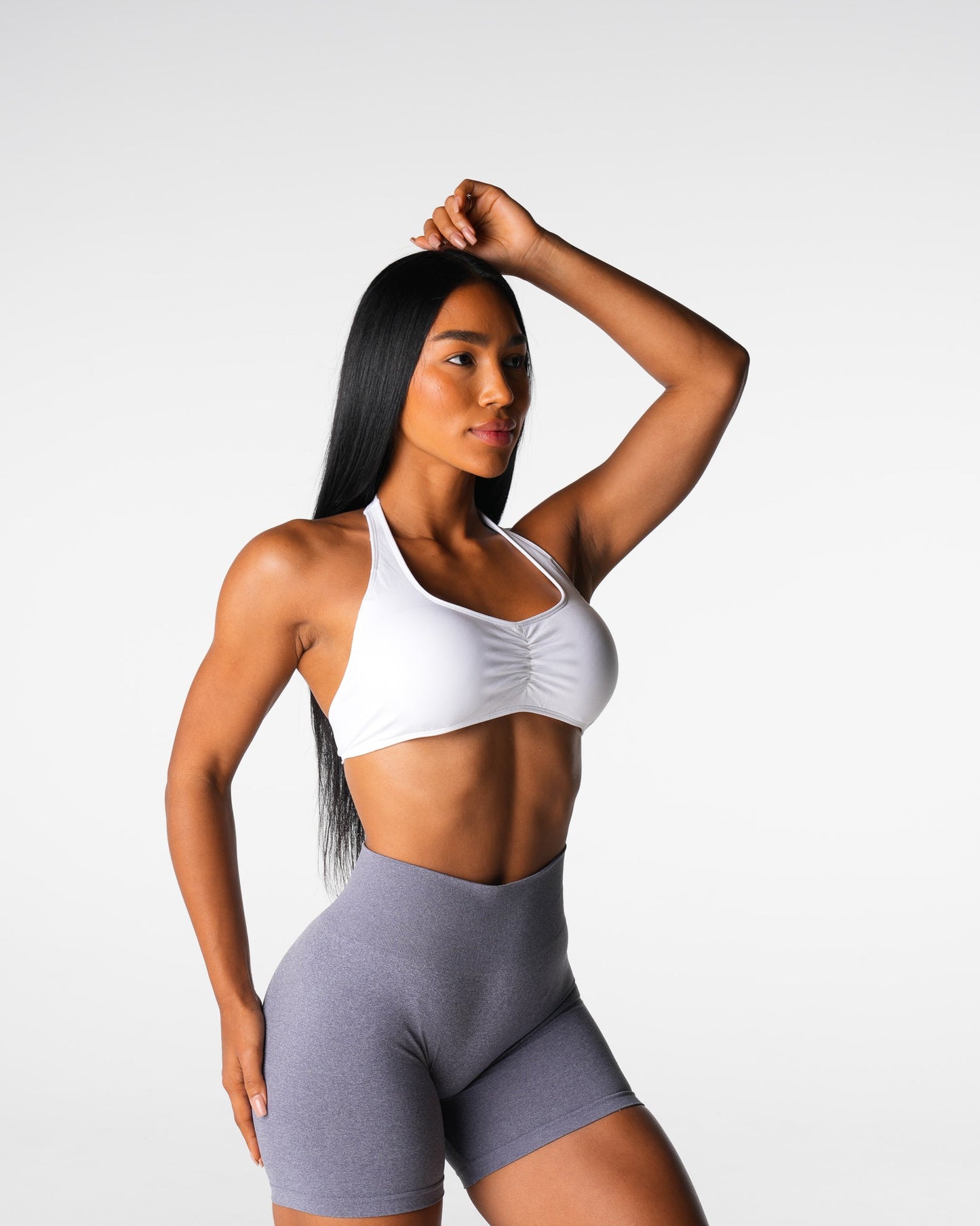Women White Comeback Seamless Halter Bra - NVGTN