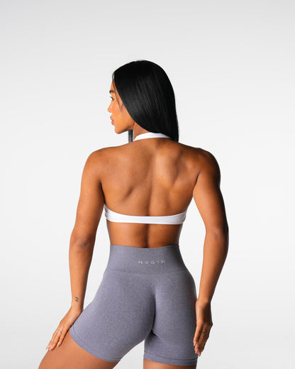 Women White Comeback Seamless Halter Bra - NVGTN