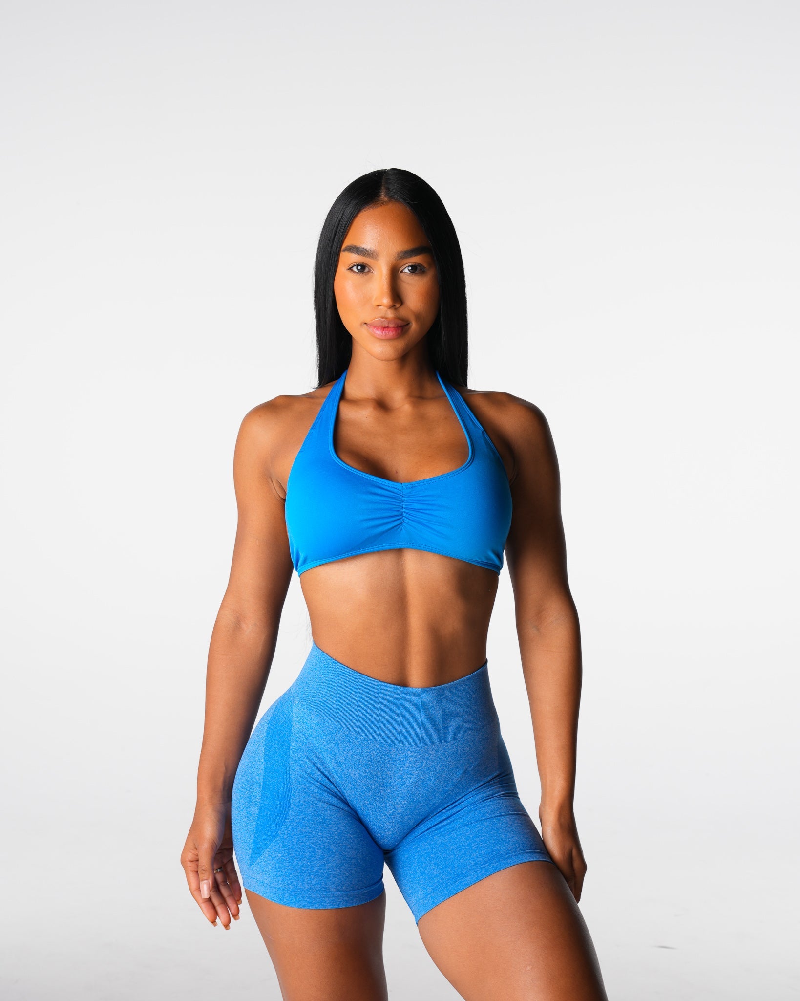 Women Ocean Blue Comeback Seamless Halter Bra - NVGTN