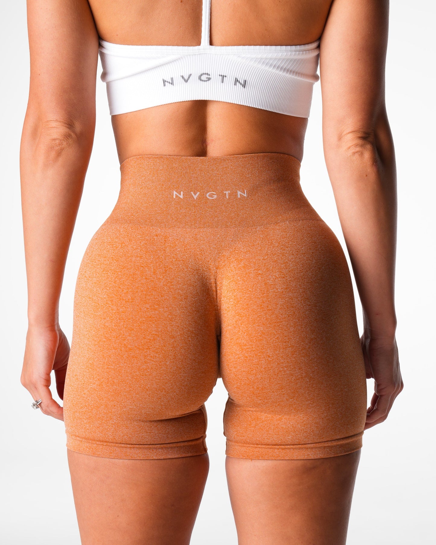Women Terracotta Pro Seamless Shorts - NVGTN
