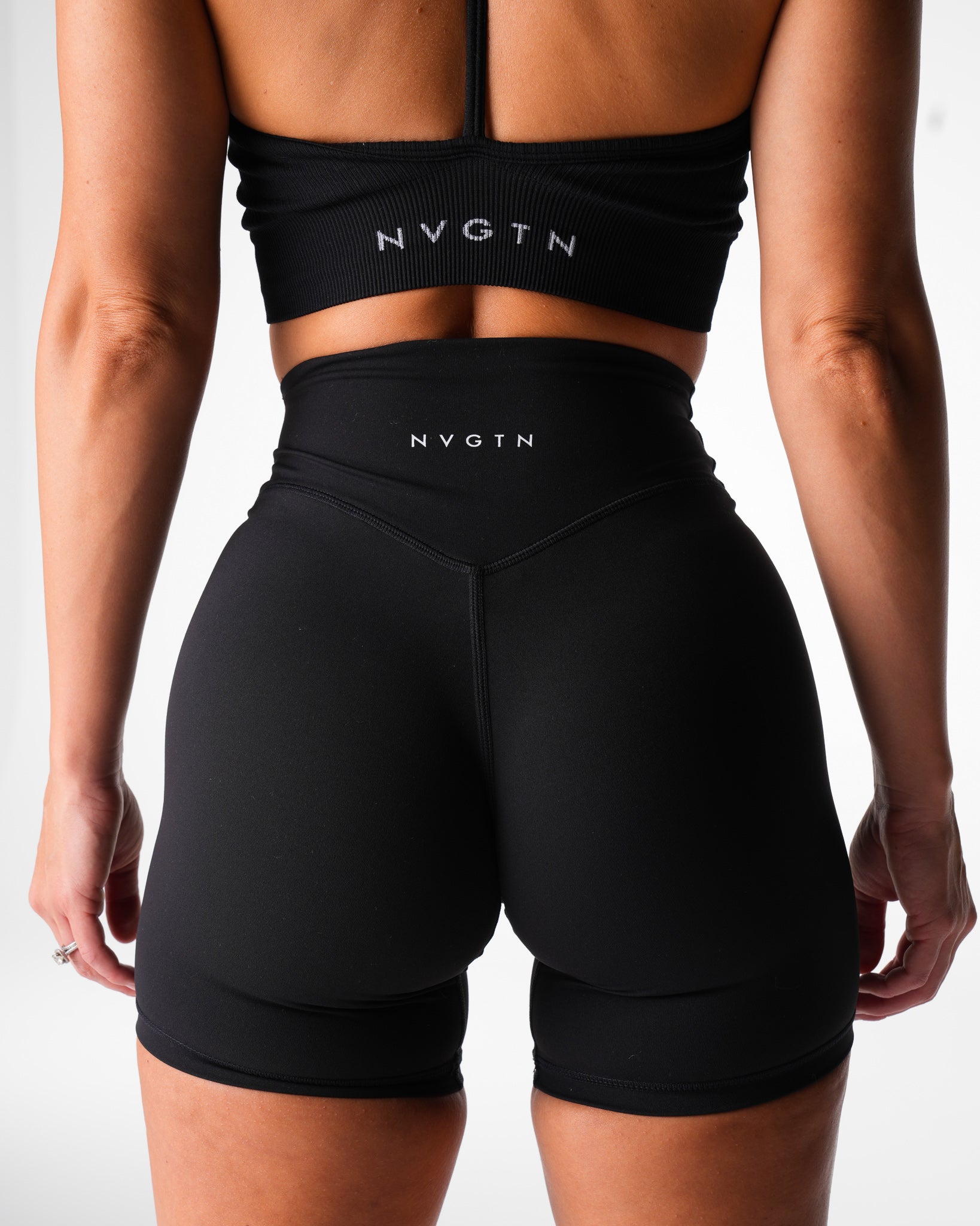 Women Black Effortless Shorts - NVGTN