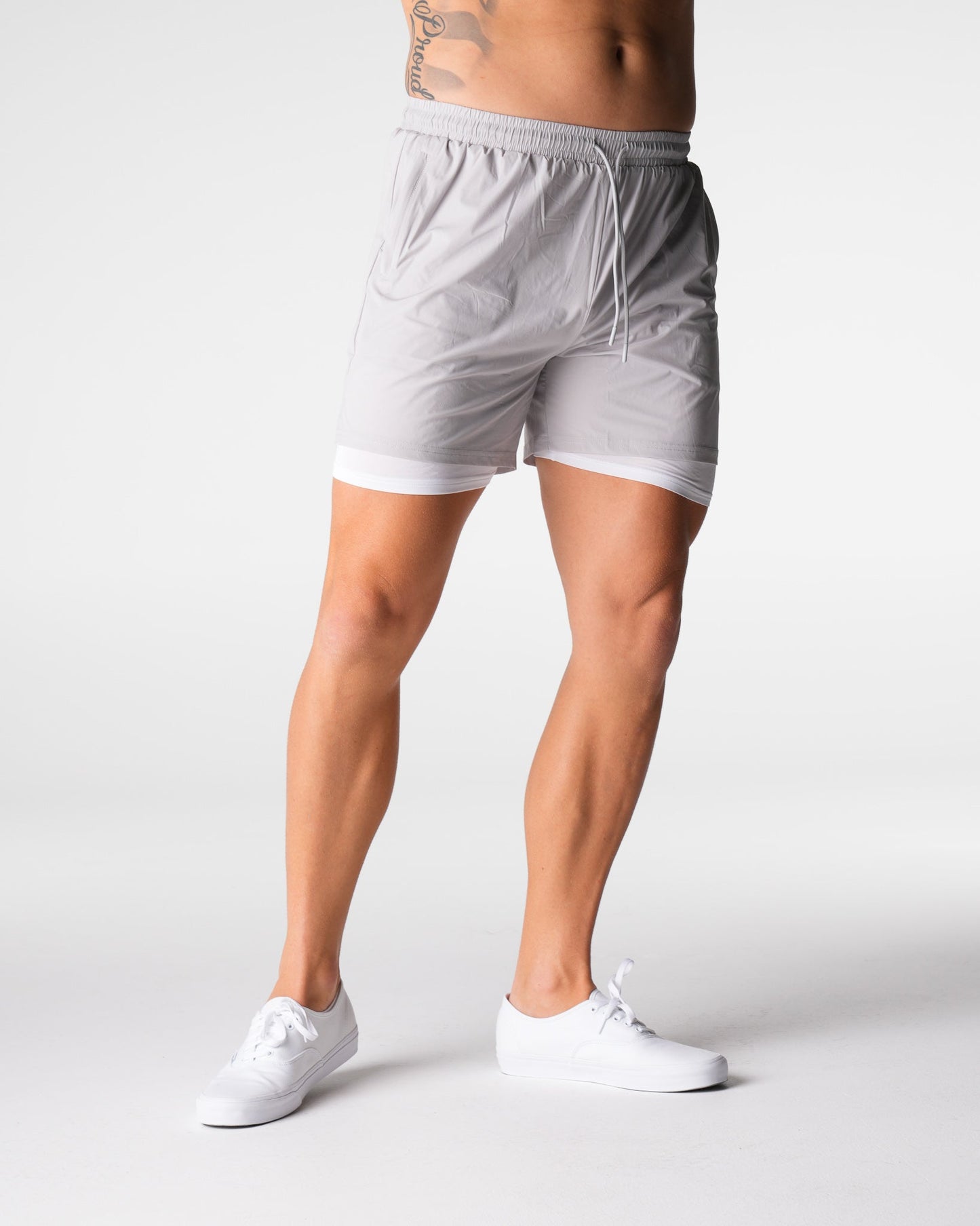 Men Light Grey Voyager Shorts - NVGTN