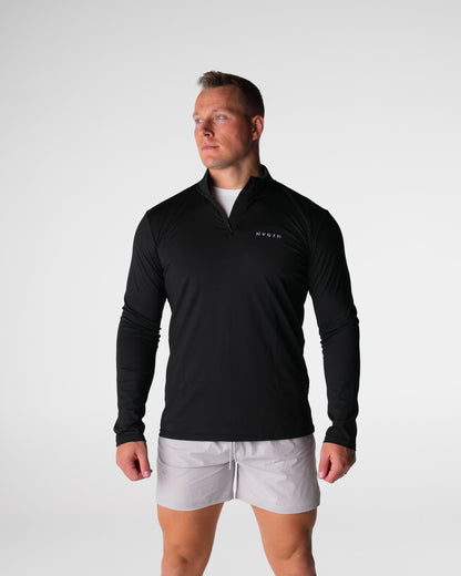 Men Black Skyline Quarter Zip - NVGTN