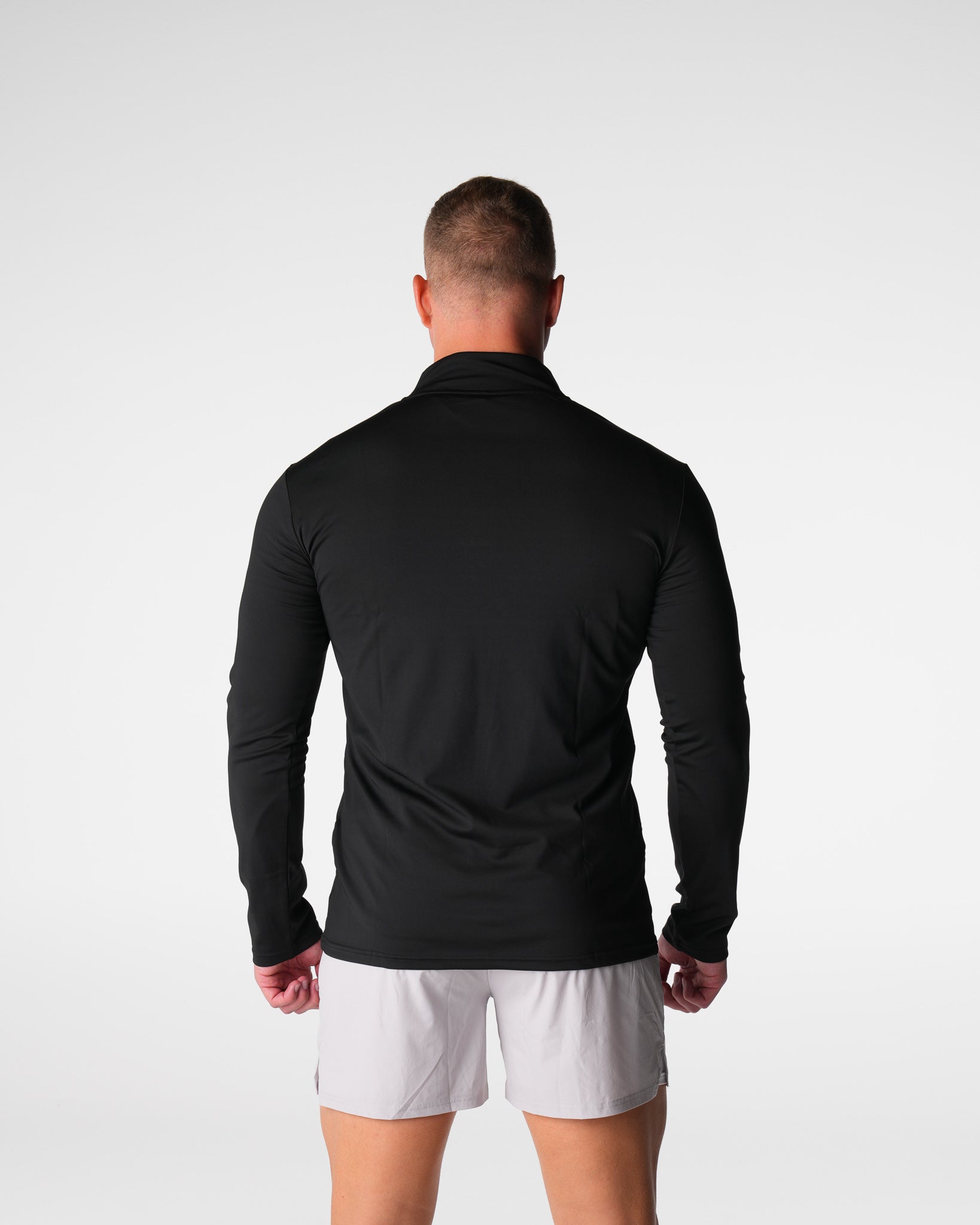 Men Black Skyline Quarter Zip - NVGTN