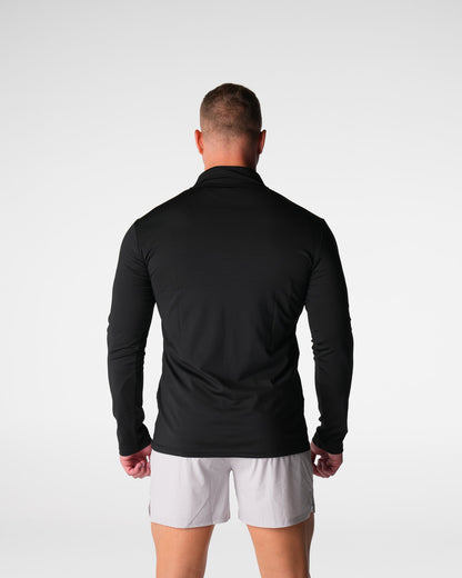 Men Black Skyline Quarter Zip - NVGTN