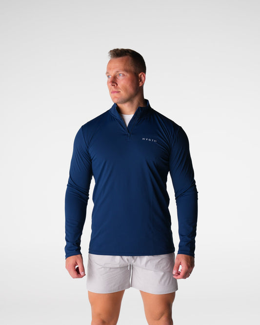 Men Navy Skyline Quarter Zip - NVGTN