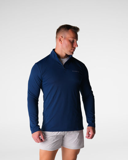 Men Navy Skyline Quarter Zip - NVGTN