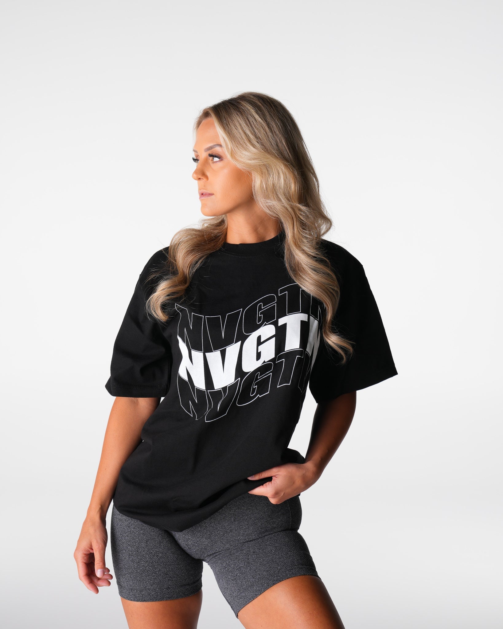 Women Black Wave Graphic Tee - NVGTN