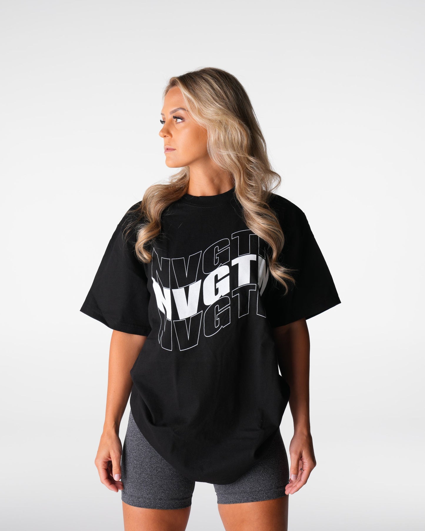 Women Black Wave Graphic Tee - NVGTN