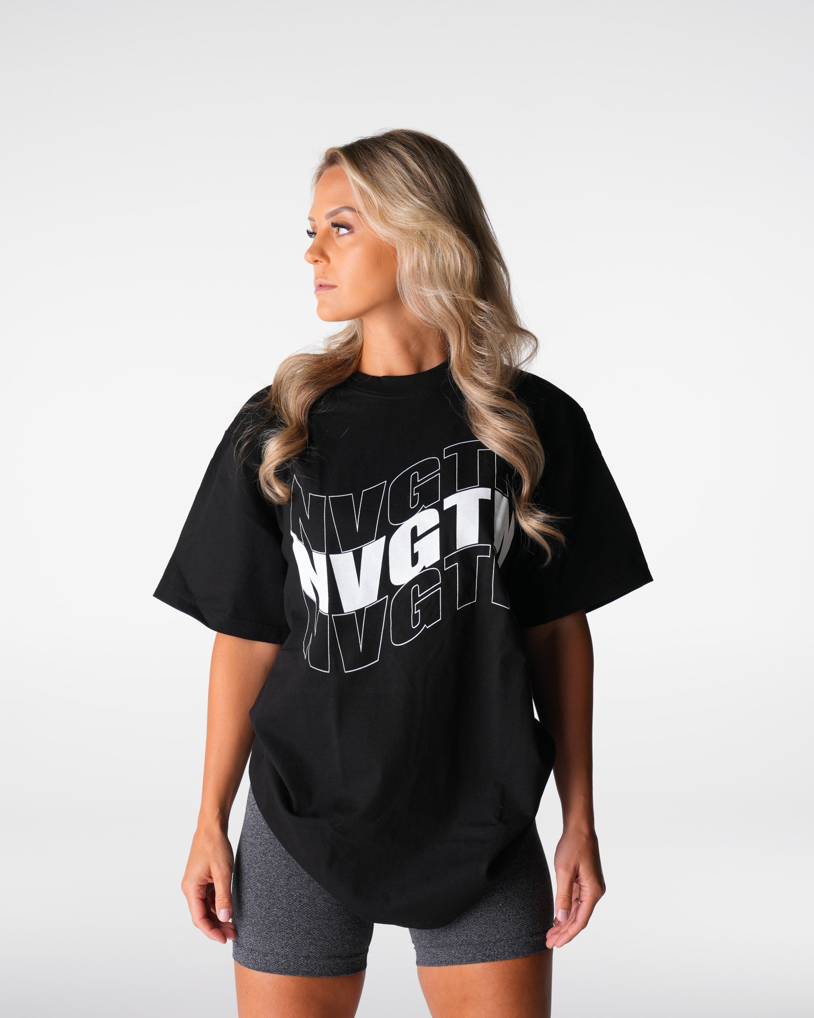 Women Black Wave Graphic Tee - NVGTN