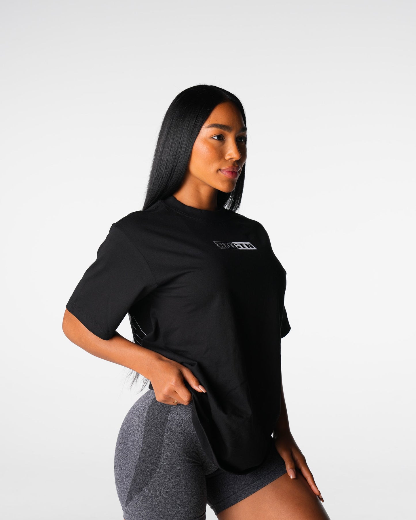 Women Black Muscle Mommy Graphic Tee - NVGTN