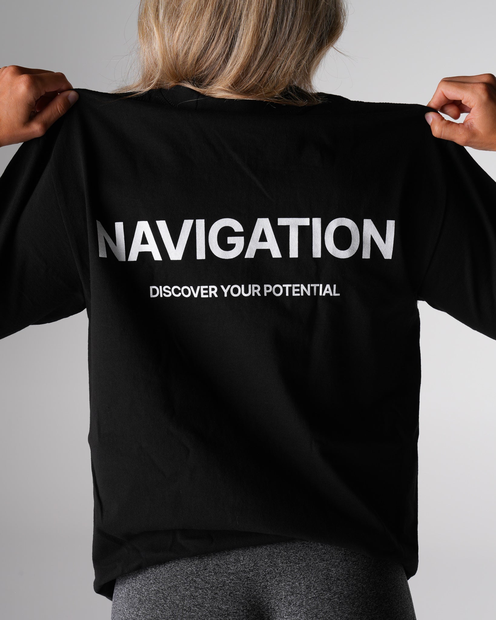Women Black Navigation Graphic Tee - NVGTN