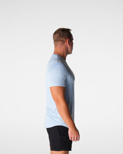 Men Sky Blue Tech Fitted Tee - NVGTN