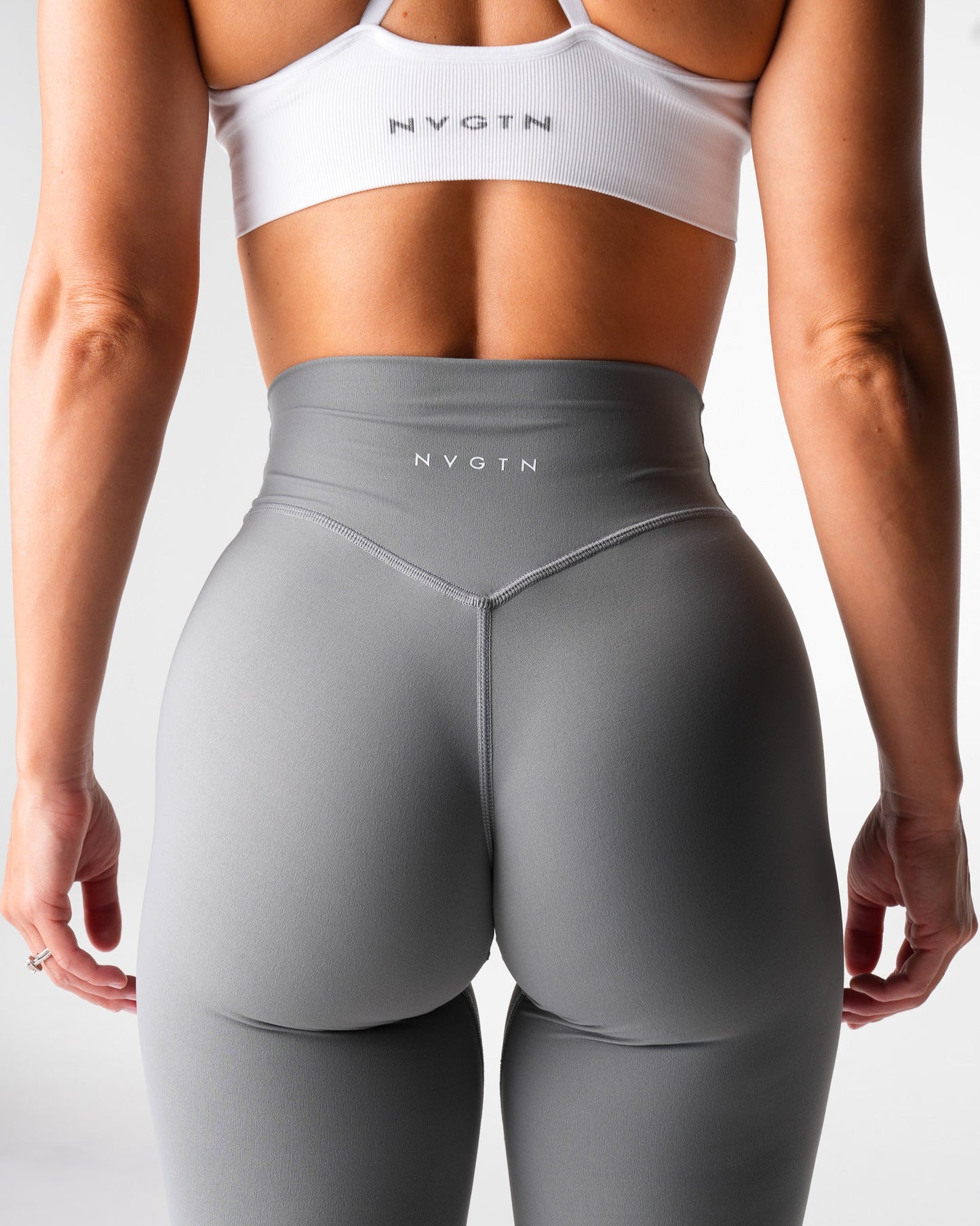 Women Charcoal Effortless Flare Leggings - NVGTN