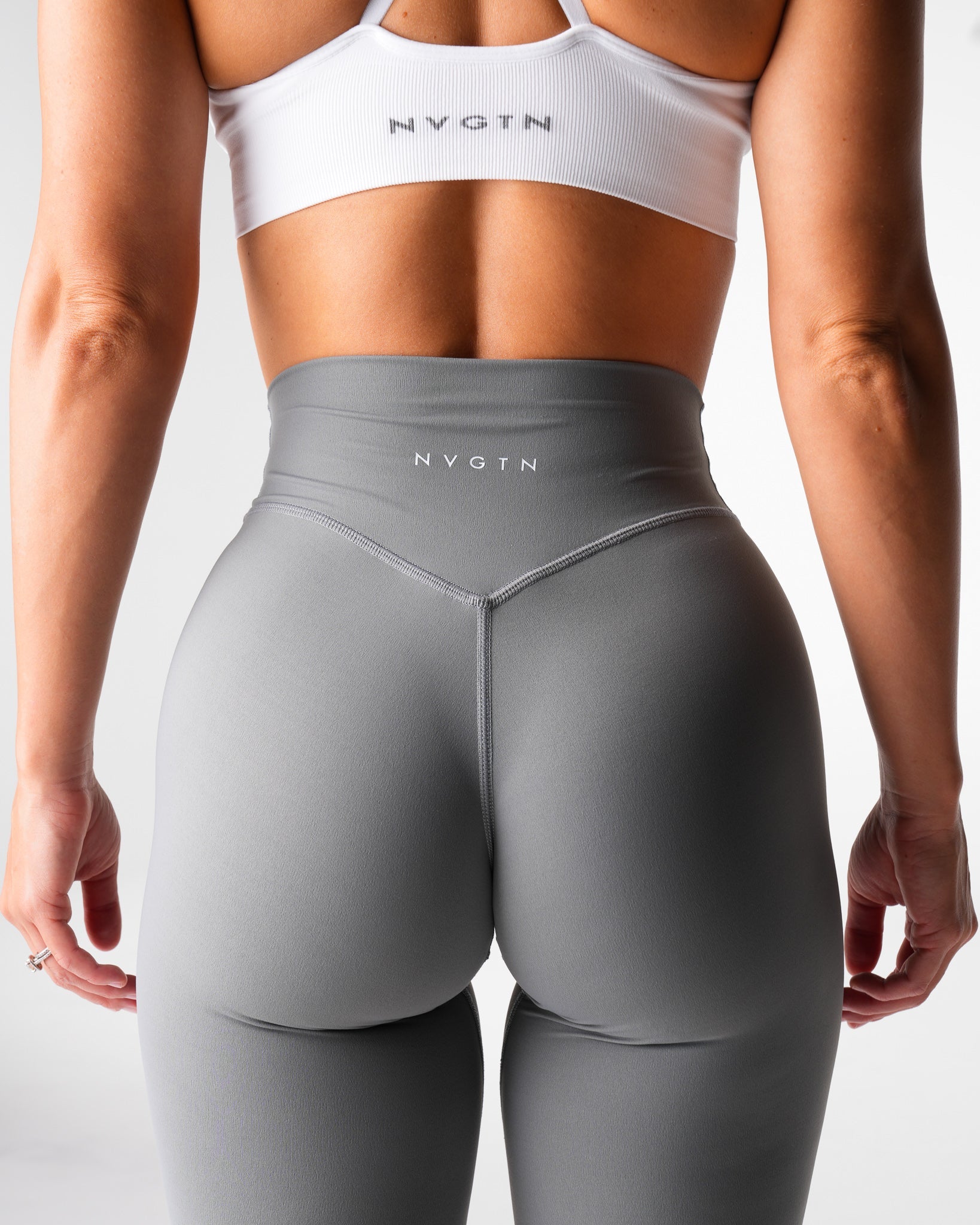 Women Charcoal Effortless Flare Leggings - NVGTN