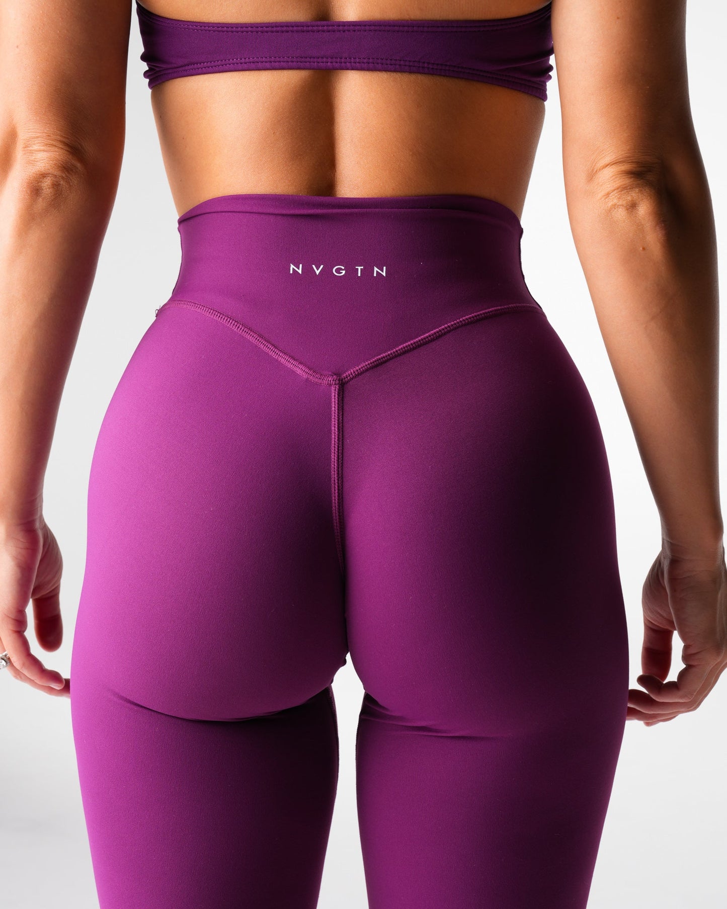 Women Deep Violet Effortless Flare Leggings - NVGTN