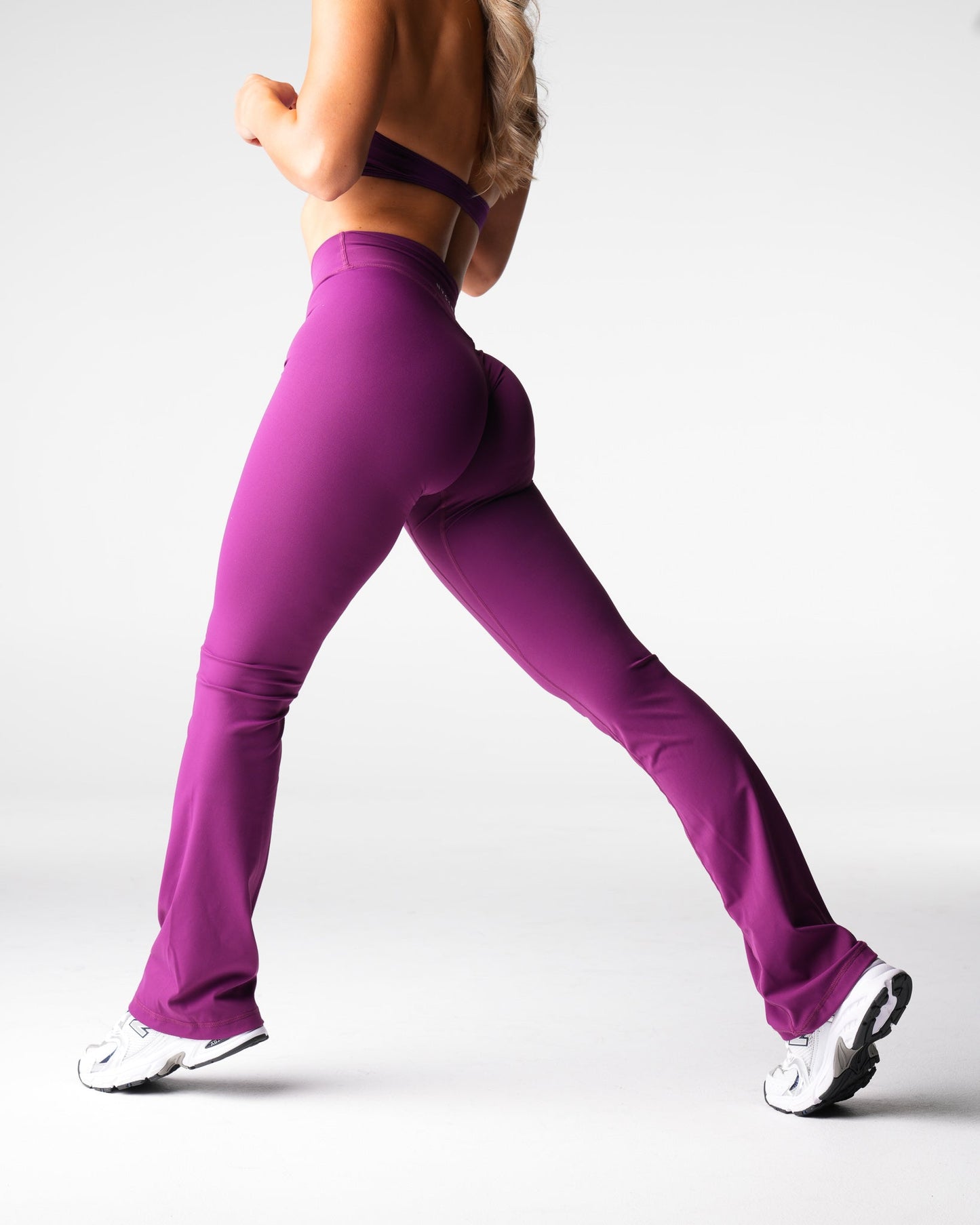 Women Deep Violet Effortless Flare Leggings - NVGTN