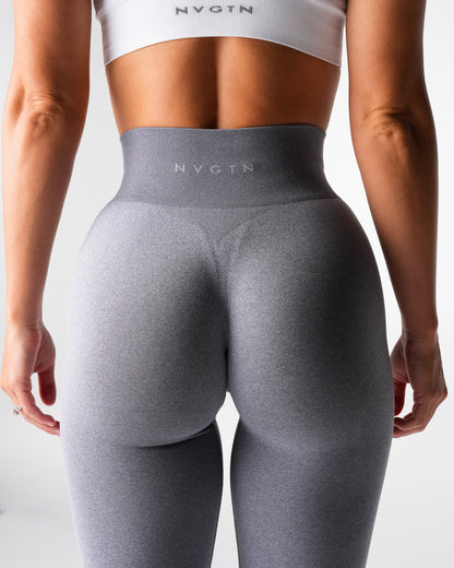 Women Grey Iconic Seamless Flare Leggings - NVGTN