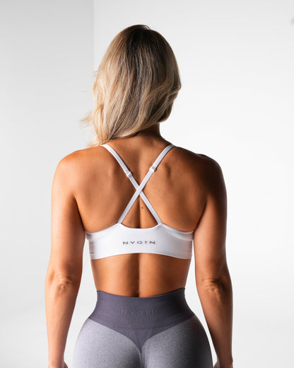 Women White Glow Up Seamless Bra - NVGTN