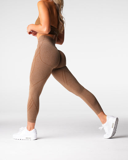 Women Mocha Geo Seamless Leggings - NVGTN