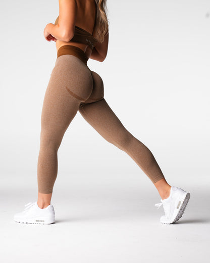 Women Mocha Knockout Seamless Leggings - NVGTN