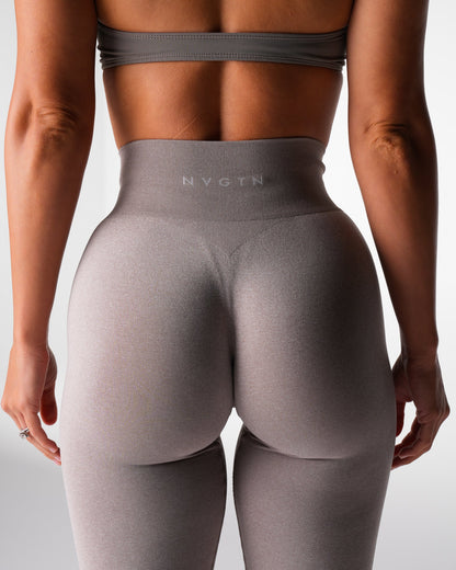 Women Taupe Iconic Seamless Flare Leggings - NVGTN
