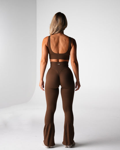 Women Hazelnut Harmony Ribbed Seamless Bra - NVGTN