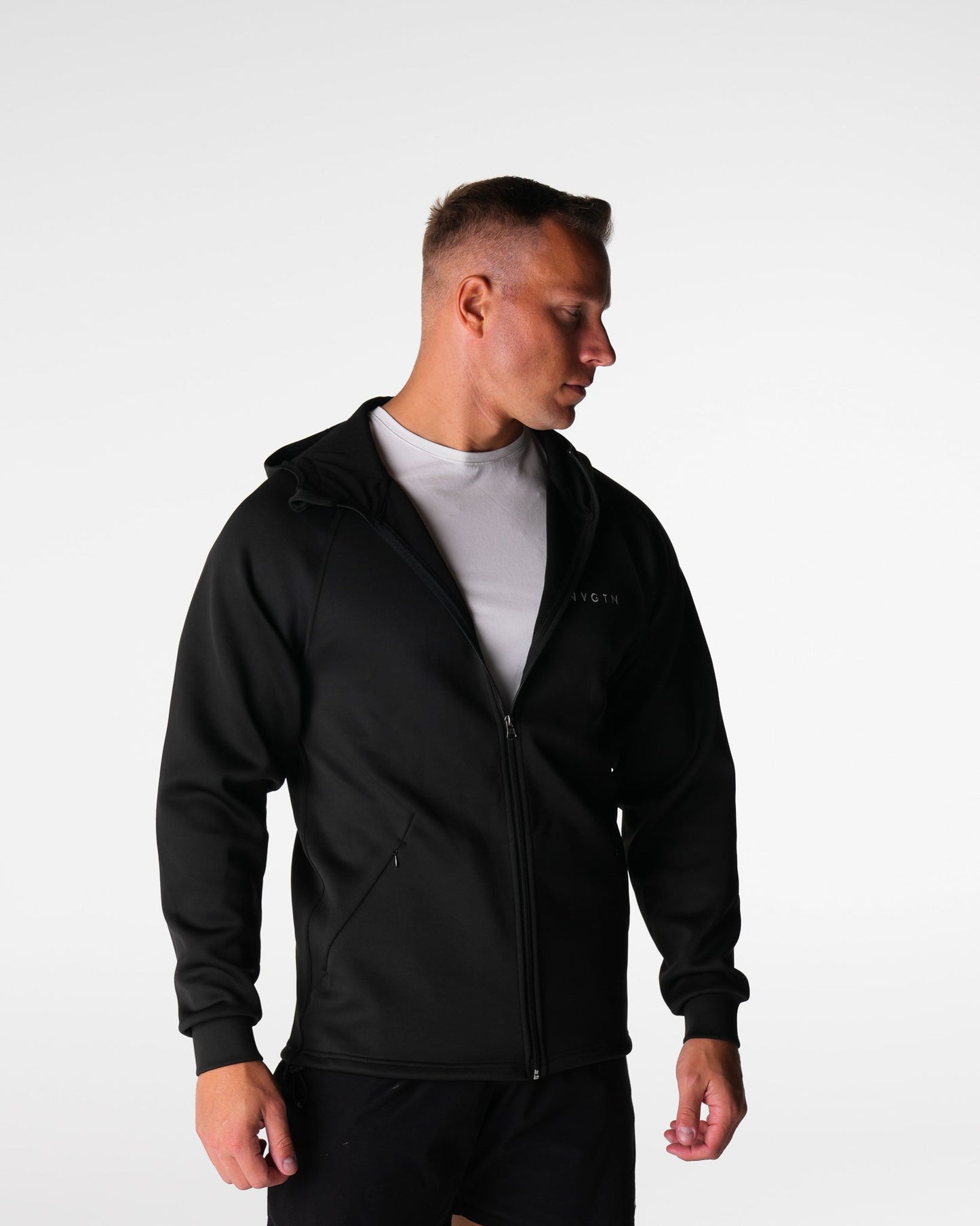Men Black Swift Hooded Jacket - NVGTN